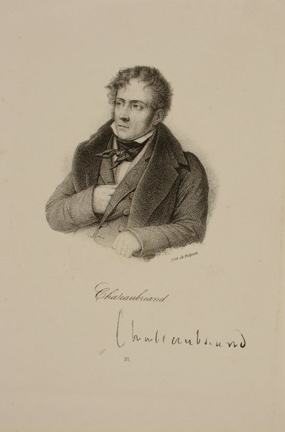 Retrato de François René (1768-1848) Vizconde de Chateaubriand de Francois Seraphin Delpech